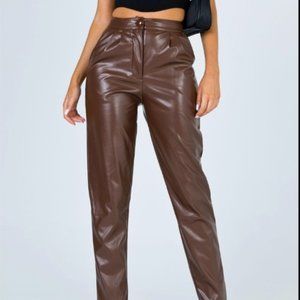 Princess Polly LOVE CLUB PANTS BROWN (US Size 6)